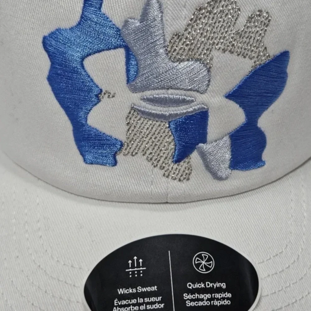 Under Armour Hat Cap Strap‎ Back Youth One Size White Embroidered UA Free Fit